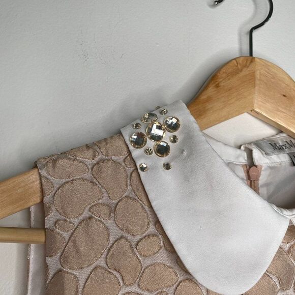 MAX MARA Women's A-Line Collared Pink Mini Dress | Size: M - Picture 5 of 9